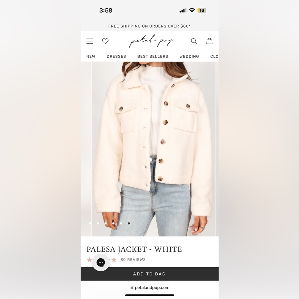 Petal and Pup Palesa Jacket size 6